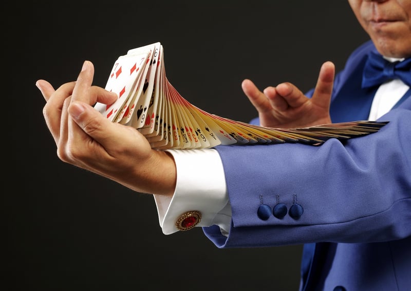 Magician performing on stage
